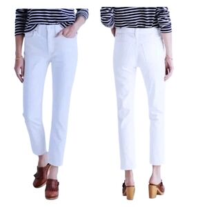 MADEWELL WHITE STRAIGHT CROP JEANS SIZE 26 WAIST
